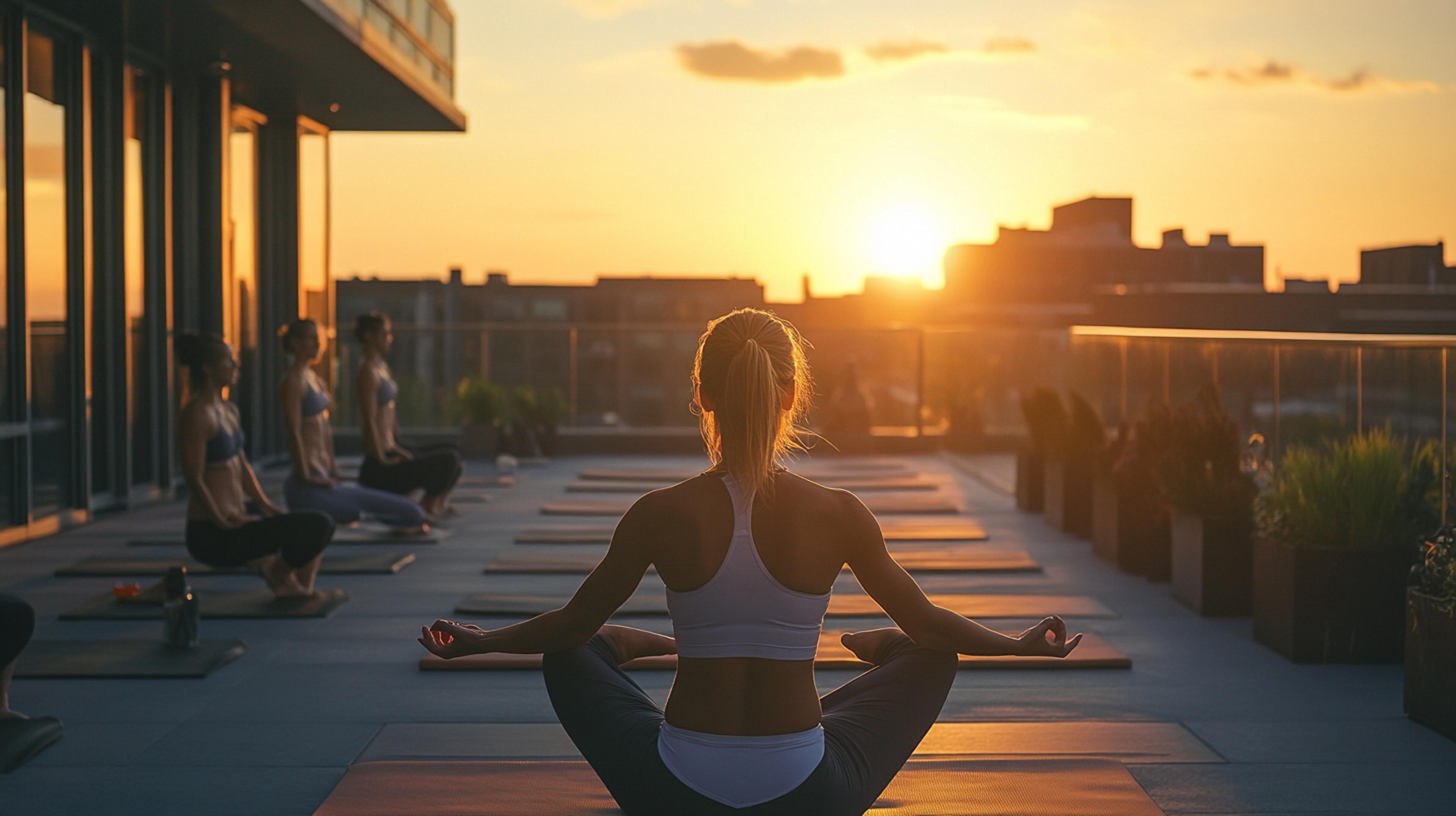 Así es el yoga y brunch con Lululemon en el rooftop más bonito de Barcelona